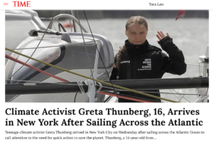 We’re Saved! Climate Activist Greta Thunberg, 16, Arrives in New York After Sailing Across the Atlantic – Set to push for ‘quick action to save the planet’