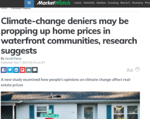 Claim: ‘Climate deniers may be propping up home prices in waterfront communities, research suggests’ – ‘Denier’ neighborhoods vs. ‘Believer’ neighborhoods