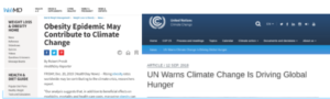 Which is it?! Obesity causes ‘global warming’ — BUT ‘Global warming’ also causes starvation! – Problem solved?!