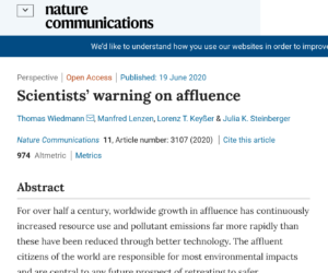 ‘Scientists’ warning on affluence’: Study: Wealth harms the planet! Solutions? ‘Degrowth’; ‘Eco-socialism’; Banning ‘oversized vehicles’; ‘Eco-feminism’; ‘Maximum income levels’