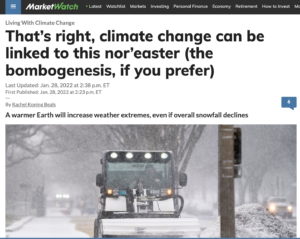 Blizzard? ‘This is global warming, actually’: Here we go again: ‘Climate change can be linked to this nor’easter’ – Climate Depot Rebuttal