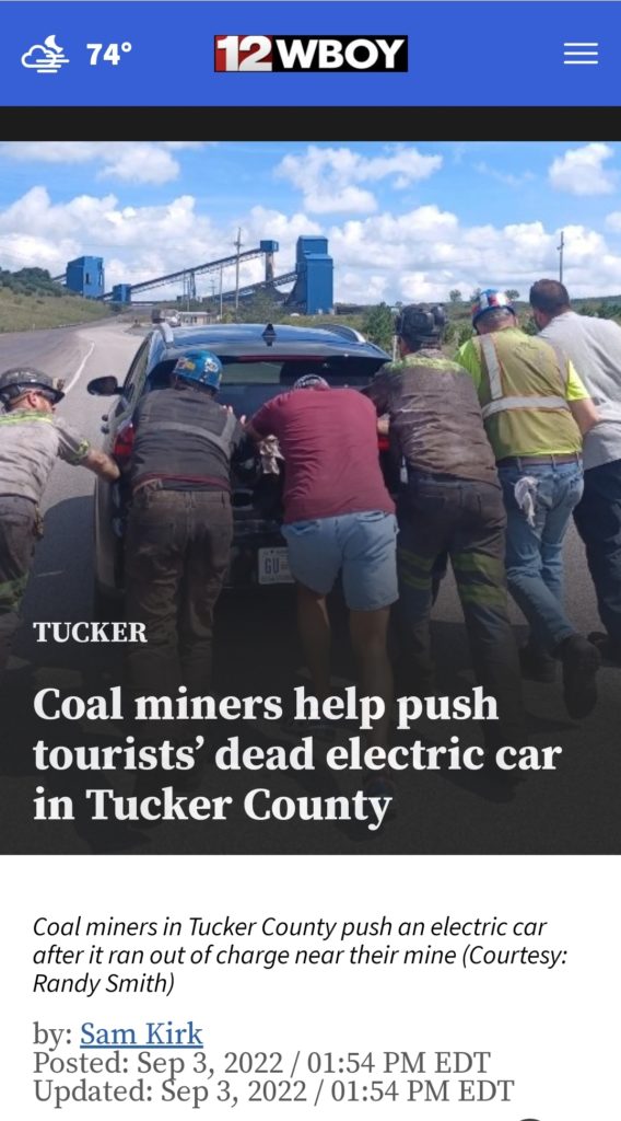 Coal miners help push tourists’ dead electric car Climate Depot