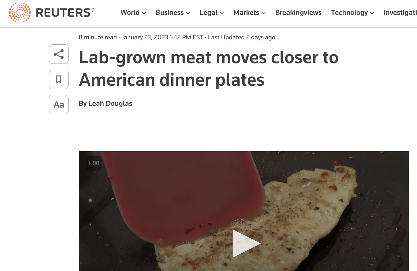 The Great Food Reset: ‘Lab-grown meat’ harvested in ‘massive steel vats’ edges closer to fed approval & U.S. dinner plates – As EU approves human consumption of worms & crickets